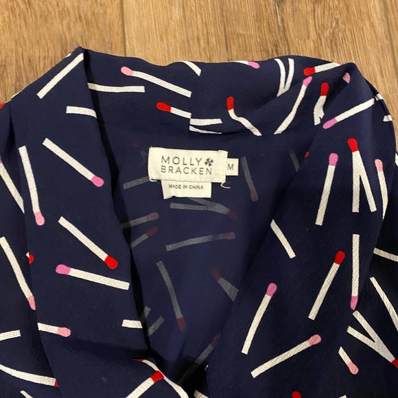 Molly Bracken Medium Navy Printed Dress - Picture 7 of 12